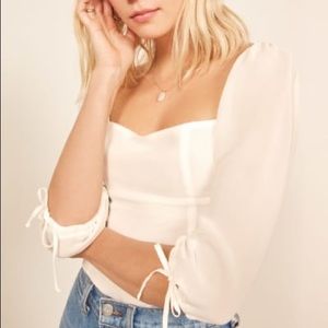 Reformation Grove Top in Ivory